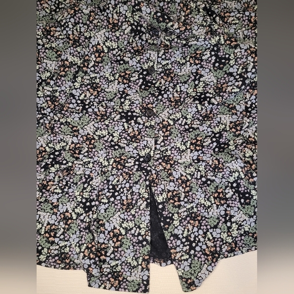 J. Jill Ditsy Floral Print Button Front Dress sz M 265031 - Picture 6 of 12